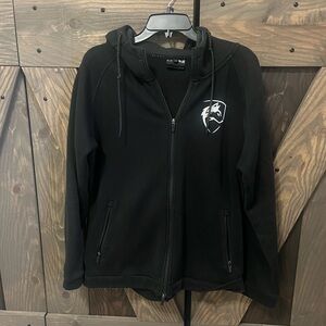 Black Alphalete Zip-Up Hoodie with Logo